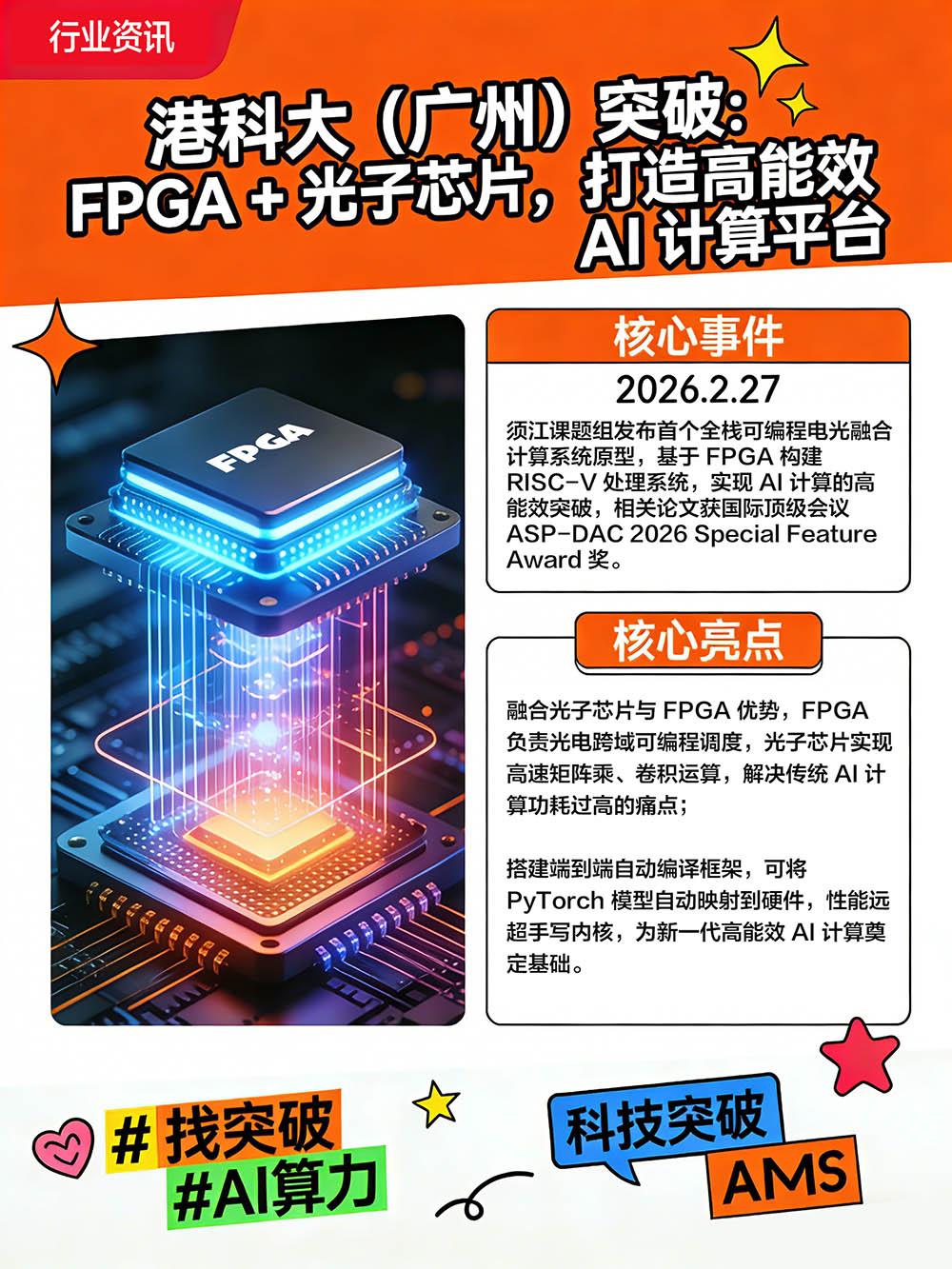 港科大（广州）突破：FPGA + 光子芯片，打造高能效 AI 计算平台