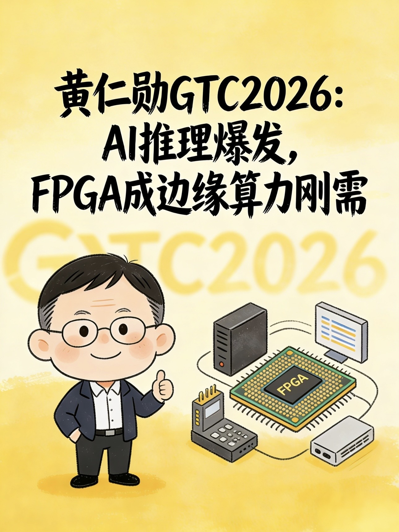 黄仁勋GTC2026实锤:AI推理爆发,FPGA成边缘算力刚需,高薪赛道已开启