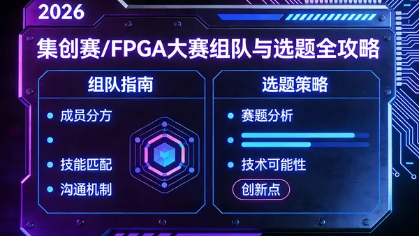 导师放养也能冲奖!集创赛/FPGA大赛组队与选题全攻略
